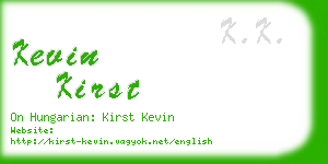 kevin kirst business card